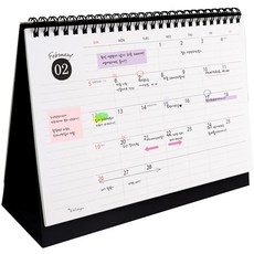 아이씨엘디자인 Desk Scheduler Calendar 2024, 블랙, 1개