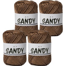 yarna 샌디 뜨개실 50g, 6 브라운, 4개