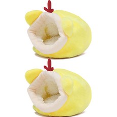 지앤와이 햄스터 보들따뜻 은신처 포치, 옐로우, 2개