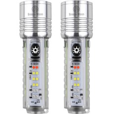 브리즈문 LED 손전등 후레쉬 고휘도 써치라이트, 혼합색상, 2개