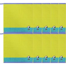 송월타월 스누피 노바36 주방 고리수건 55g 30수 면사, 노랑, 10개