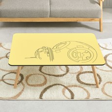 아이캔컴퍼니 미드센츄리 인테리어 900 LPM 원목다리 거실테이블 900 x 600 x 325 mm, BB