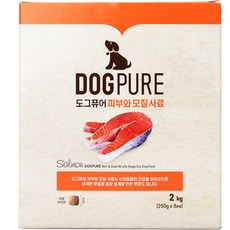 도그퓨어 유기농 원료70%함유 사료 피부 모질 강아지, 연어, 2kg, 1개