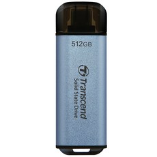 Transcend 創見 超小型USB-C外接SSD ESD300, 512GB, 天藍色
