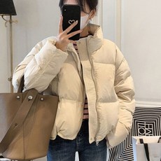 엘쏘 여성용 스탠드 카라 숏 패딩점퍼