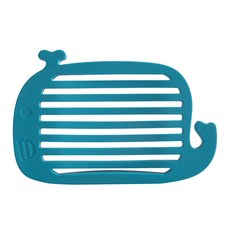 다해유 다이닝 귀여운 실리콘 비누 보관케이스 고래모양, 48g, 1개
