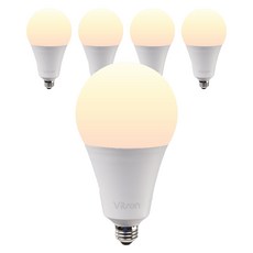 원하 비츠온 A-벌브 LED 전구 18W 화이트, 전구색, 5개