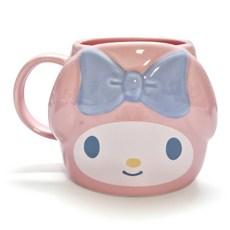 스케이터 산리오 페이스 머그컵 390ml, 핑크마이멜로디, 1개 핑크 마이멜로디, 1개