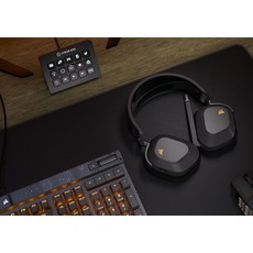 커세어 HS80 MAX RGB 무선 게이밍 헤드셋, 스틸그레이