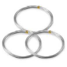 코히모 공예용 알루미늄 와이어 3mm x 5m 3W172, 3개, 실버 3개, 실버