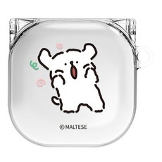 몰티즈 프렌즈 무선이어폰 일체형 케이스 클리어 갤럭시 버즈2 프로 / 버즈2 / 버즈 프로 / 버즈 라이브, 호에엥