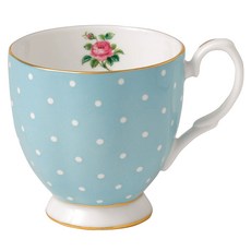 로얄알버트 FTD VINTAGE 머그컵 0.3L, POLKA BLUE, 1개