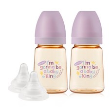 마더케이 베이직 PPSU 베베 젖병 180ml 2p + 젖꼭지 1단계 2p 세트