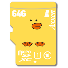 Axxen 優質圓形微SD卡 MSD11, 64GB