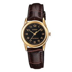 CASIO 卡西歐 女款皮革手錶 LTP-V001GL-1B