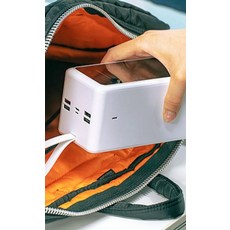 케이엠디자인 고속 충전 대용량 보조배터리 60000mAh, KMBAT60K, 화이트