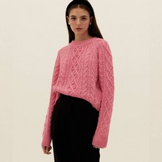 유어네임히얼 여성용 촘촘이 피셔맨 니트