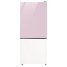디마인 글라스 투도어 일반형 냉장고 176L 방문설치, 핑크(상단) + 화이트(하단), RJ172TTP