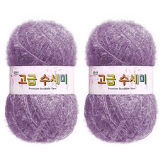 yarna 고급 수세미 뜨개실 80g, 177 라벤더퍼플, 2개