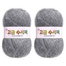 yarna 고급 수세미 뜨개실 80g, 151 연그레이, 2개 151 연그레이, 2개