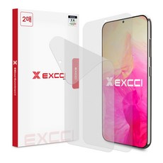 엑씨 자가복원 TPU 저반사 지문방지 우레탄 휴대폰 액정보호필름 2p 세트, 1세트