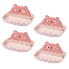 블럭마트 주방 냄비뚜껑 조리기구 받침대, 핑크, 4개