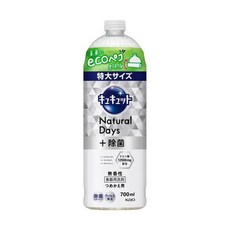 Kao 花王 Cucute 珂珂透 Natural Days 加強殺菌洗碗精補充瓶, 無香 700ml, 1瓶