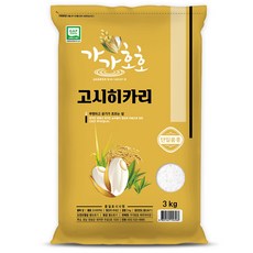 가가호호 2024년산 햅쌀 고시히카리 쌀, 특등급, 3kg, 1개