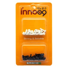 이노공구 컬러나사 2종 세트 (화이트 / 블랙 ) 40pcs NIT700, 20세트
