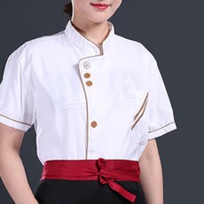언헤브 단추 포인트 요리사 유니폼
