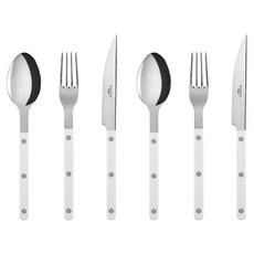 사브르 샤이니 양식 커트러리세트, 화이트, 디너 스푼 + 디너 포크 + 디너 나이프, 2세트