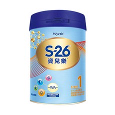 Wyeth 惠氏 S-26 資兒樂嬰兒配方 再升級版奶粉 1號, 原裝進口 適用0-12個月, 850g, 1罐