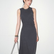 Elsso 日常簡約時尚背心長洋裝, 灰色