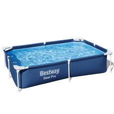 Bestway 四角柱子戲水池 PL56401N, 海軍藍
