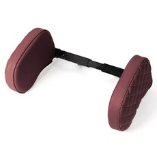 케이엠모터스 차량용 퀼팅 머리 받침대, 버건디(1P), 1개