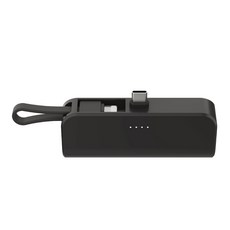 애니젠 도킹형 듀얼 미니 일체형 보조배터리 메인C타입 + 보조 8핀, AP-D1004-CHL, 블랙