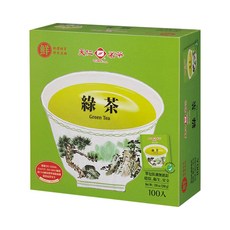 天仁茗茶 綠茶, 茶包採用防潮袋個別包裝, 2g, 100包, 1盒