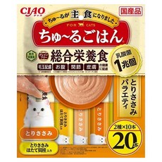 INABA CIAO 啾嚕 肉泥 1兆乳酸菌 綜合營養食多功能配方 2種x10本入, SC-473 雞肉/雞肉 + 干貝, 280g, 1袋