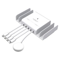 큐브온 5포트 고속 충전기 JI-500 + 애플워치 충전기, 화이트, 1개