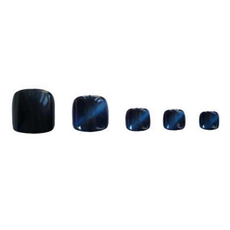 足部美甲貼片 Set 24片, Onyx Blue, 1組