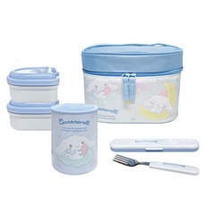 스케이터 향균 휴대용 보온보냉도시락 세트 560ml KCLJC6AG, 1개, 24시나모롤 1세트, 24시나모롤