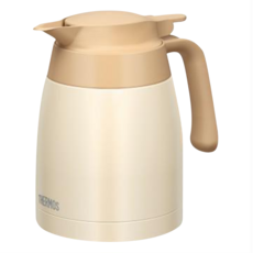 THERMOS 膳魔師 不銹鋼真空保溫壺 TTB-1001 乳白色 1L, 1個