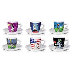 BIALeTTI 拜雷提 活動濃縮咖啡杯套裝 6 人份, 混色, 1組