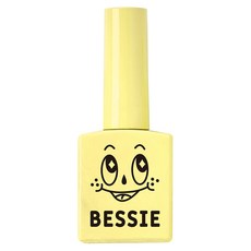 BESSIE 七彩系列 美甲凝膠, 可愛笑臉瓶身, 化妝品專用顏料, 光療指甲油, Y02 檸檬汽水黃, 11ml, 1瓶