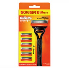 Gillette 吉列 FUSION 刮鬍刀組, 1盒, 鋒隱手動握柄刮鬍刀*1支+替換刀片*6個