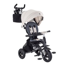 삼천리자전거 2024 VITAMIN TRIKE PREMIUM 세발자전거 완조립 75cm + 바람막이 + 휠커버 세트, 멜란지 베이지(세발자전거), 블랙(바람막이)