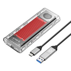 오리코 USB4.0 M.2 NVMe 전용 쿨러 케이스, TCM2-U4(레드), 1개