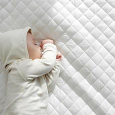 보웰 숨쉬는 순면 방수요 아기 방수패드, 그레이, 1개