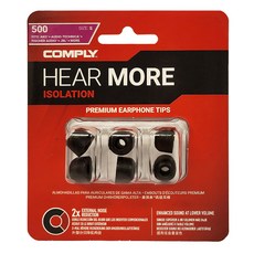 컴플라이 폼팁 Isolation T-500 이어팁 3p 세트 S, 17-50111-11, 블랙