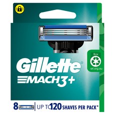Gillette 吉列 Mach3 鋒速系列刮鬍刀頭，8入，高達120次刮鬍體驗, 8個裝, 1盒